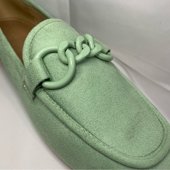 ASOS Design Mint Green Loafers with Chain Detail, size 9 - Picture 6 of 13